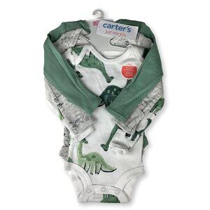 Carter's Just One You® Baby Boys' 3pk Long Sleeve Bodysuit - Green Newborn